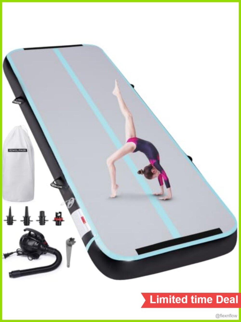 Inflatable Gymnastics Air Mat 10ft Tumbling Track with Electric Pump
